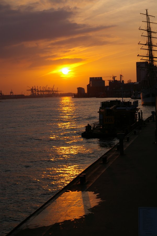 Sunset at harbour